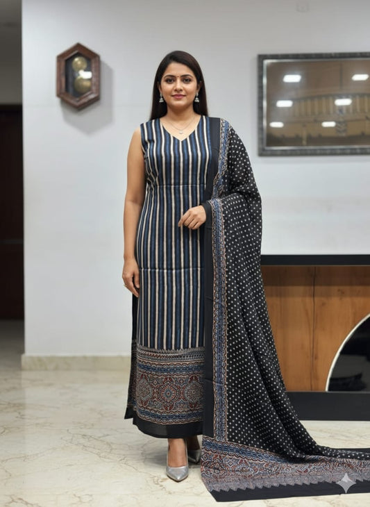 Ajrakh Modal suit set
