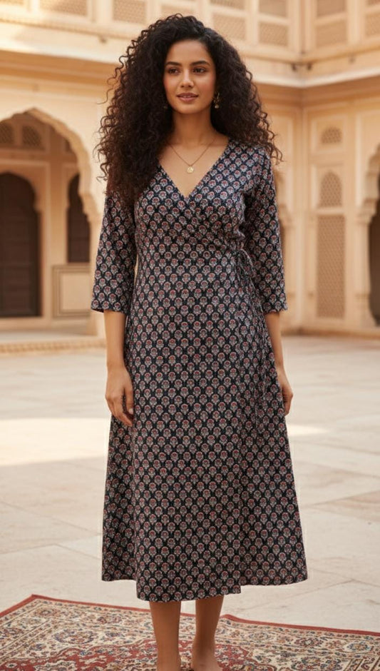 Wrap dress (Black)